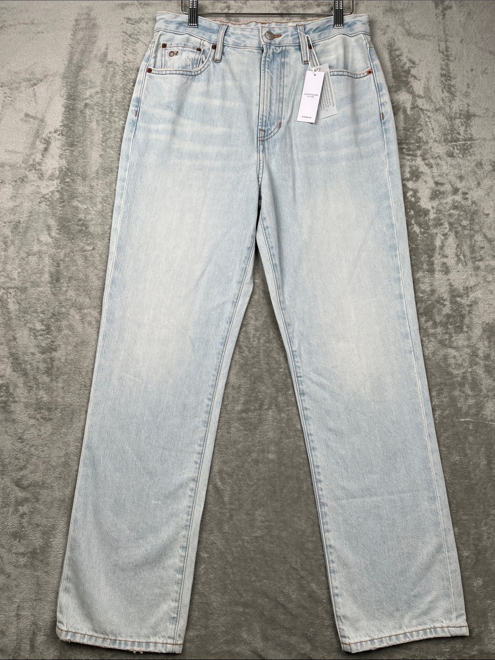 NEW Outerknown 28, 6 Womens SEA Jeans The Strand Straight Light Blue Denim PBX